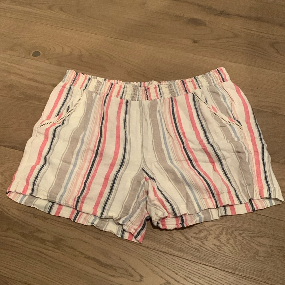 High waisted striped shorts